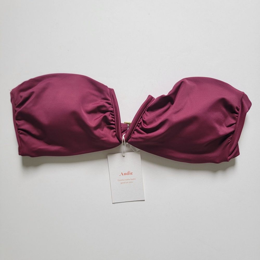 Andie Swim Women's Size Medium The Scala Top Plum NWT